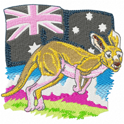 Kangaroo Embroidery Design 7 Kangaroo Embroidery Design 7